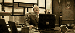Stressed Office Guy Throwing Away A Computer GIF 