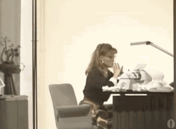 Stressed Out Typewriter Girl  GIF