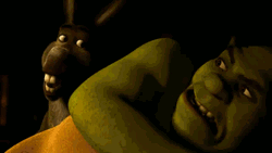 Stressed Shrek And Donkey Staring  GIF