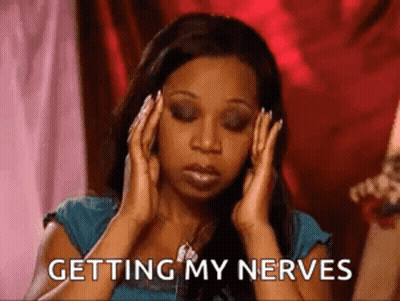 Stressed Woman Holding Head GIF