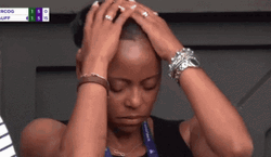 Stressing Coco Gauff GIF
