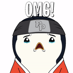 Stressing Penguin In Circles GIF