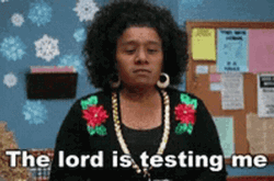 Stressing Woman Wearing Hoop Earrings GIF