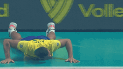 Stretching Alan Souza Brazil Volleyball GIF