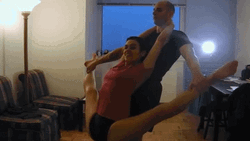 Stretching Couple GIF