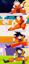 Stretching Dragon Ball Goku GIF
