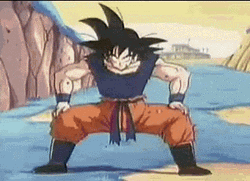 Stretching Goku Warm Up GIF