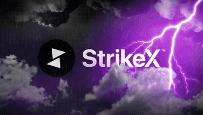 Strikex Logo With Purple Lightning GIF