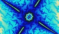 Striking Blue Fractal GIF