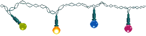 String Of Christmas Lights Hanging Sticker