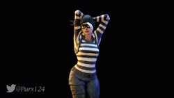 Striped Girl Fortnite Zero Two Dance GIF