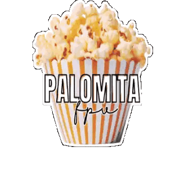 Striped Popcorn Container Palomita Sticker