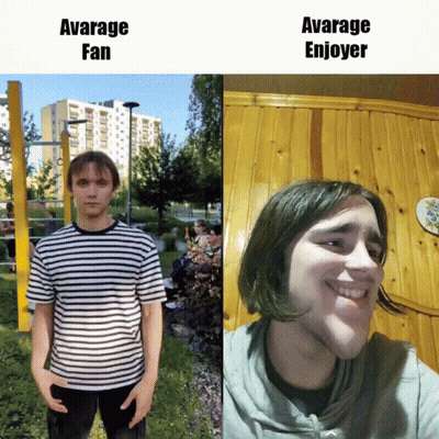 Striped Shirt Man Avarage Fan Long Hair Man Avarage Enjoyer GIF