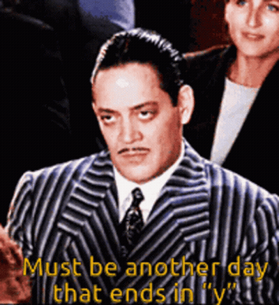 Striped Suit Man Says Another Day That Ends In Y GIF