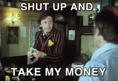 Striped Suit Man Talking Shut Up And Take My Money GIF