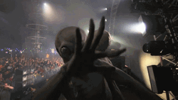 Strobe Light Alien Dance Party GIF