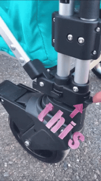Stroller With Pink Sticker GIF