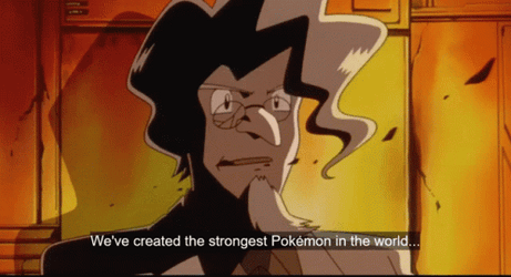 Strong Pokemon Mewtwo Introduced GIF