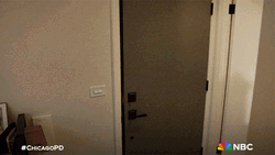 Strong Police Man Ambush Doors GIF