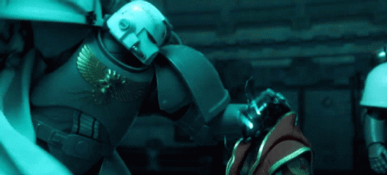 Strong Space Robot Punch Marine GIF