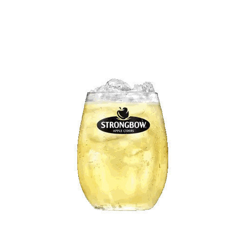 Strongbow Apple Cider With Ice And Apples Sticker