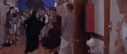 Stu Macher Masked Guy Runs GIF