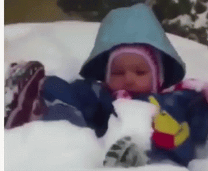 Stuck In The Snow Kids Falling GIF