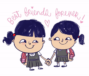 Student Girls Besties Forever GIF