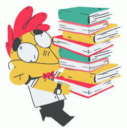 Student Holding A Bunch Of Books GIF