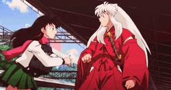 Student Kagome Hugging Inuyasha GIF
