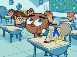 Student Showing High Test Score GIF