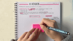 Student Taking Notes About A Header GIF