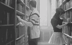 Students Passionate Kissing At The Library