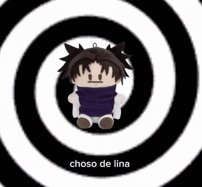 Stuffed Animal Black White Spiral Choso De Lina GIF