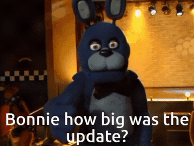 Stuffed Animal Bonnie How Big Was The Update GIF