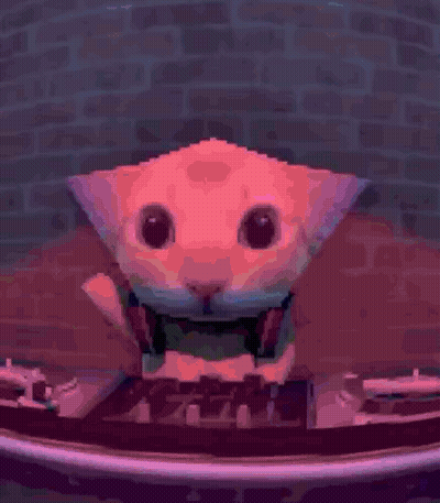 Stuffed Animal DJ With Headphones GIF