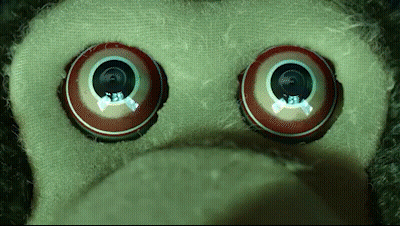 Stuffed Animal Eyes Like Camera GIF