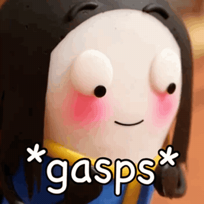 Stuffed Animal Face Saying Gasps GIF