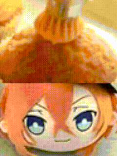 Stuffed Animal Face With Hamburger Background GIF
