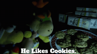 Stuffed Animal He Likes Cookies GIF
