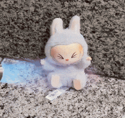 Stuffed Animal In Bunny Outfit GIF