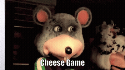 Stuffed Animal In Chuck E Cheese Mouse Costume GIF