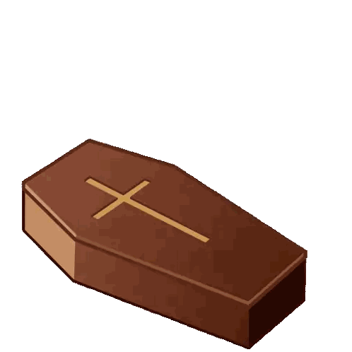 Stuffed Animal In Coffin Sticker