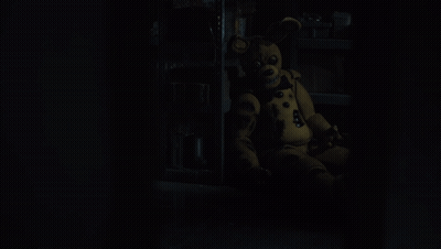 Stuffed Animal In Dark Room Saying Nightmare GIF