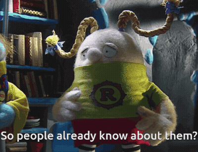 Stuffed Animal In Green Shirt With Letter R GIF