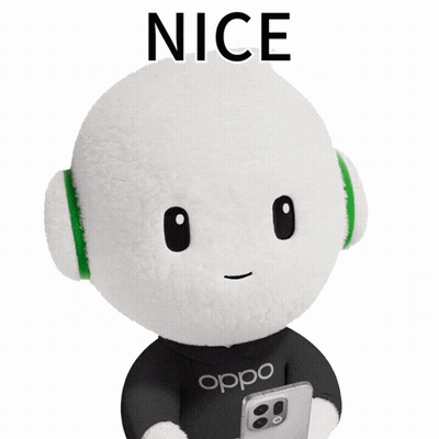 Stuffed Animal In Oppo Shirt Holding Cell Phone GIF