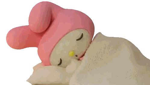 Stuffed Animal In Pink Hat Sleeping Sticker