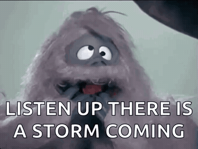 Stuffed Animal Listen Up Storm Coming GIF