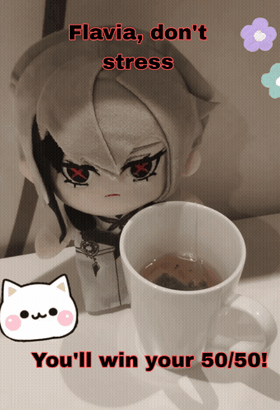 Stuffed Animal Next To Flavia Coffee Cup GIF