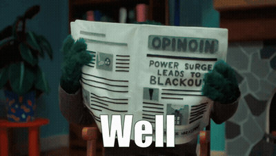 Stuffed Animal Reading Newspaper Saying Well GIF